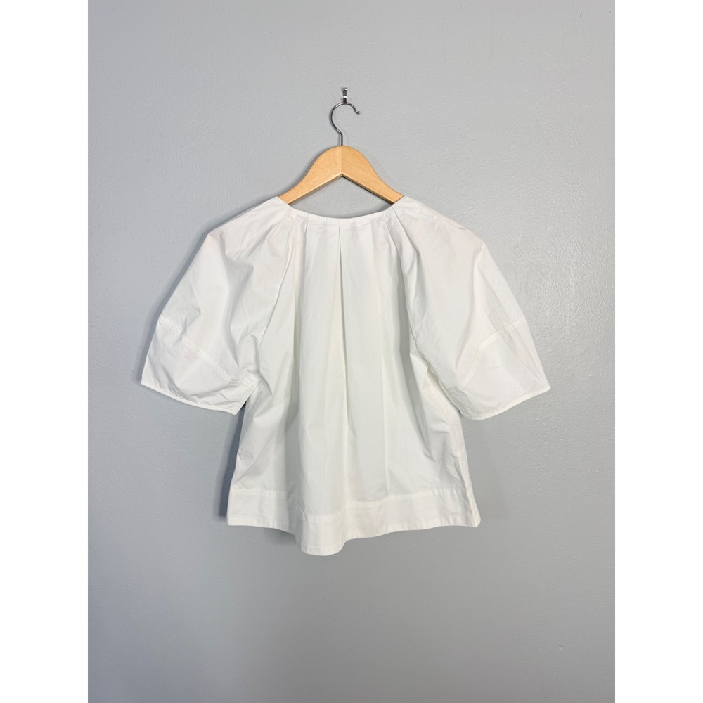 Madewell Poplin Lace-Up Top White XS NWT - Picture 8 of 8